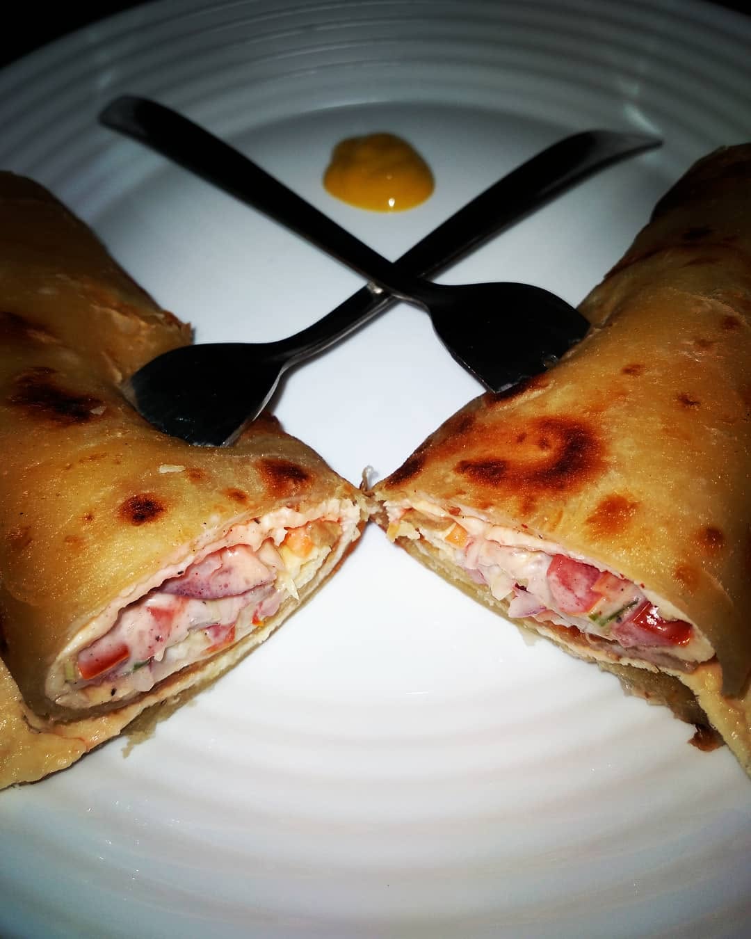 Chapati roll served at Chill Spot Diani