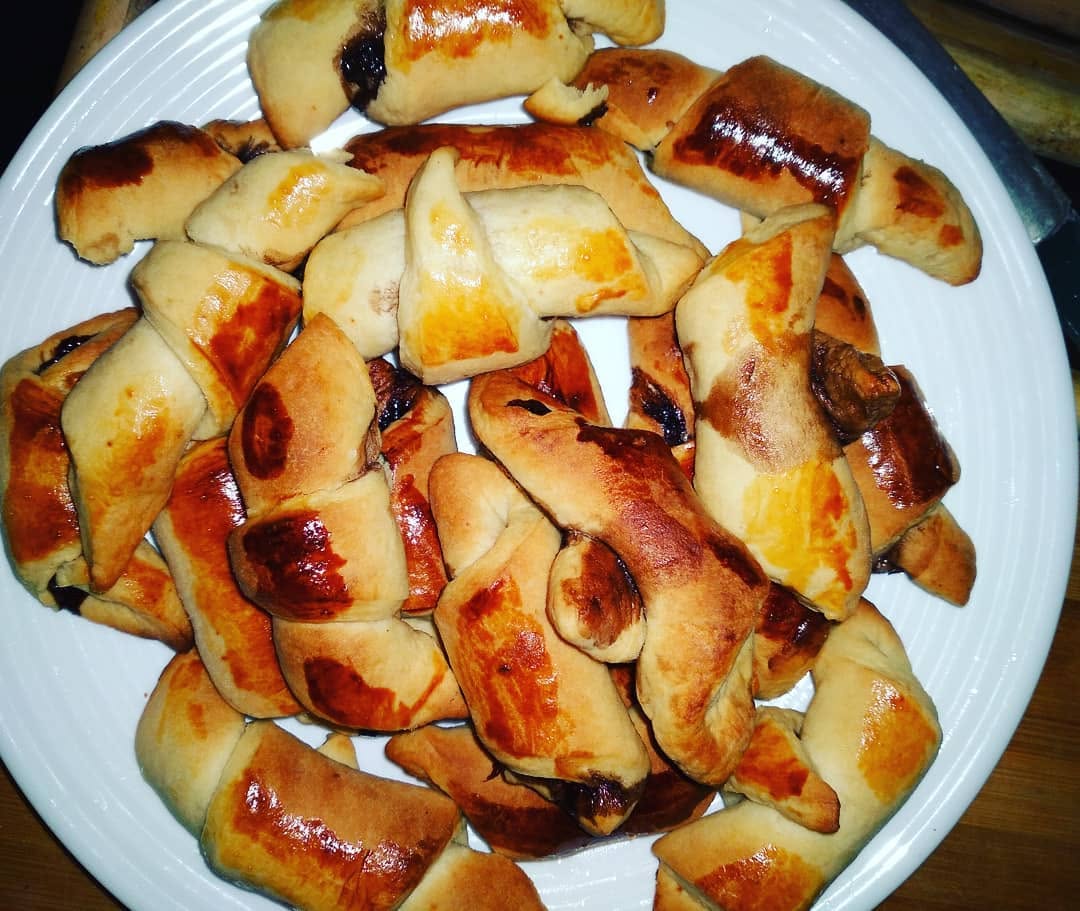Freshly baked croissants served at Chill Spot Diani