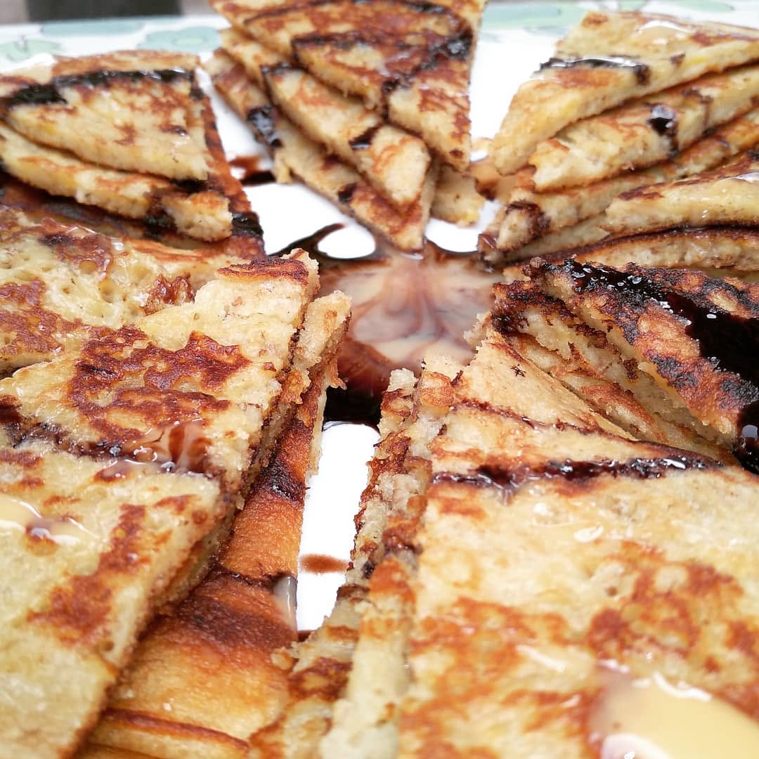 Fruity pancakes served at Chill Spot Diani